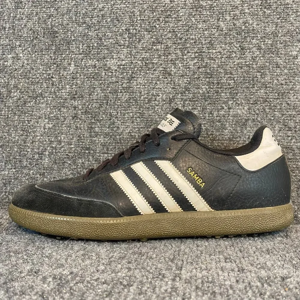 Adidas Samba Spikeless Golf Shoes Men's 11 Black White Leather Casual Athletic